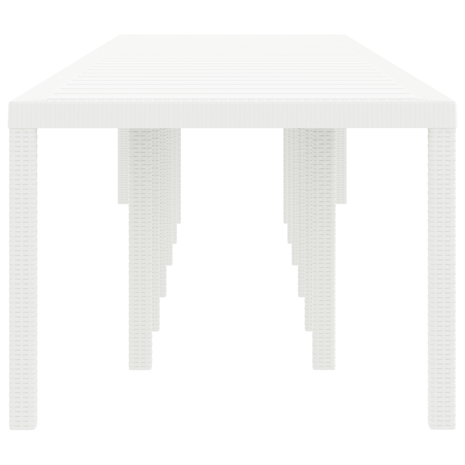 Tavolo da Giardino  Bianco 400x100x73 cm Rattan Sintetico