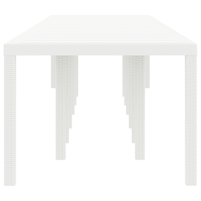 Tavolo da Giardino  Bianco 400x100x73 cm Rattan Sintetico
