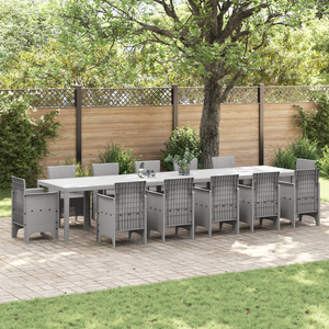 Tavolo da Giardino  Grigio Chiaro 400x100x73 cm Polyrattan