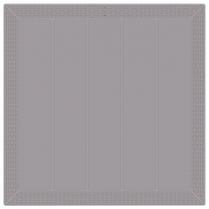 Set da pranzo da giardino 5 pezzi con cuscini grigio chiaro in rattan sintetico