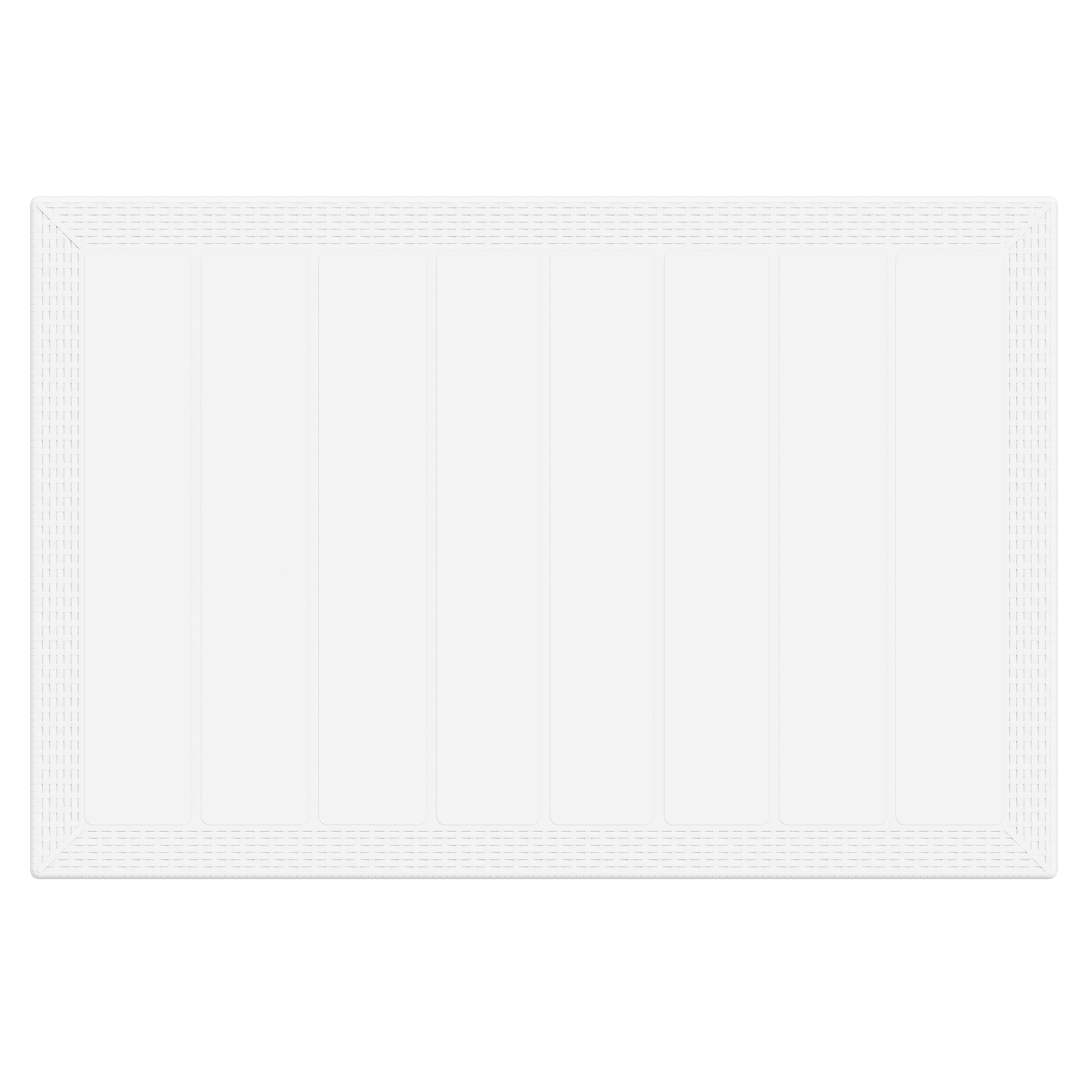 Set da Pranzo Giardino 7 Pezzi con Cuscini Bianco Rattan PE