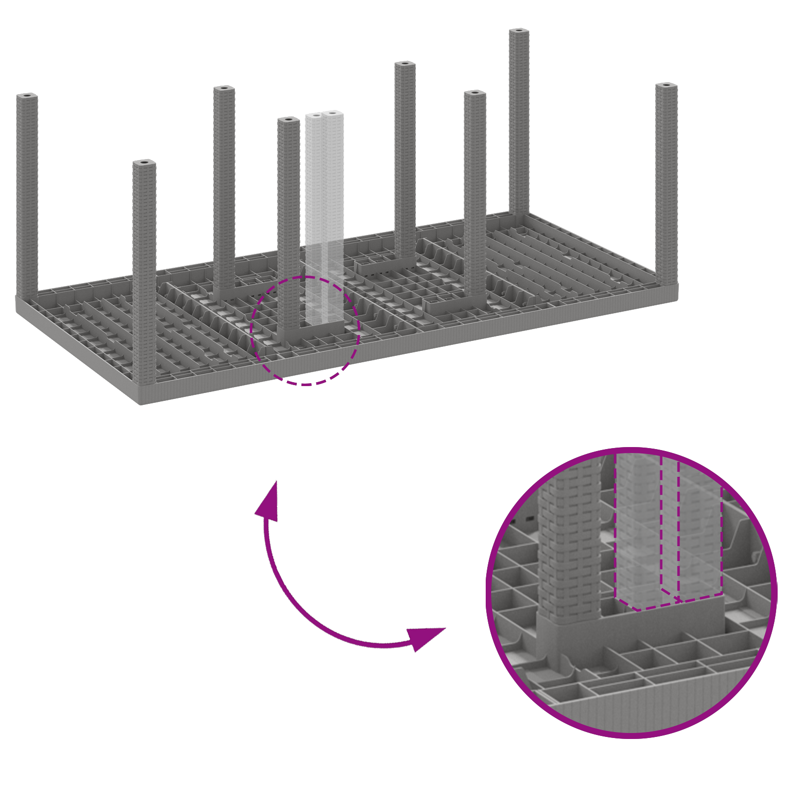 Set da pranzo da giardino da 9 pezzi con cuscini leggeri in polirattan