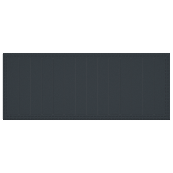 Set Pranzo Giardino 11 Pezzi con Cuscini Antracite Polyrattan