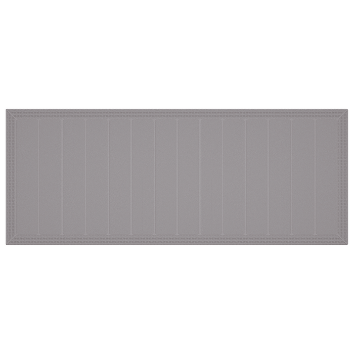 Set da Pranzo per Giardino 11 Pezzi con Cuscini Rattan Sintetico Grigio Chiaro