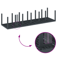 Set da pranzo da giardino  da 15 pezzi antracite in polyrattan