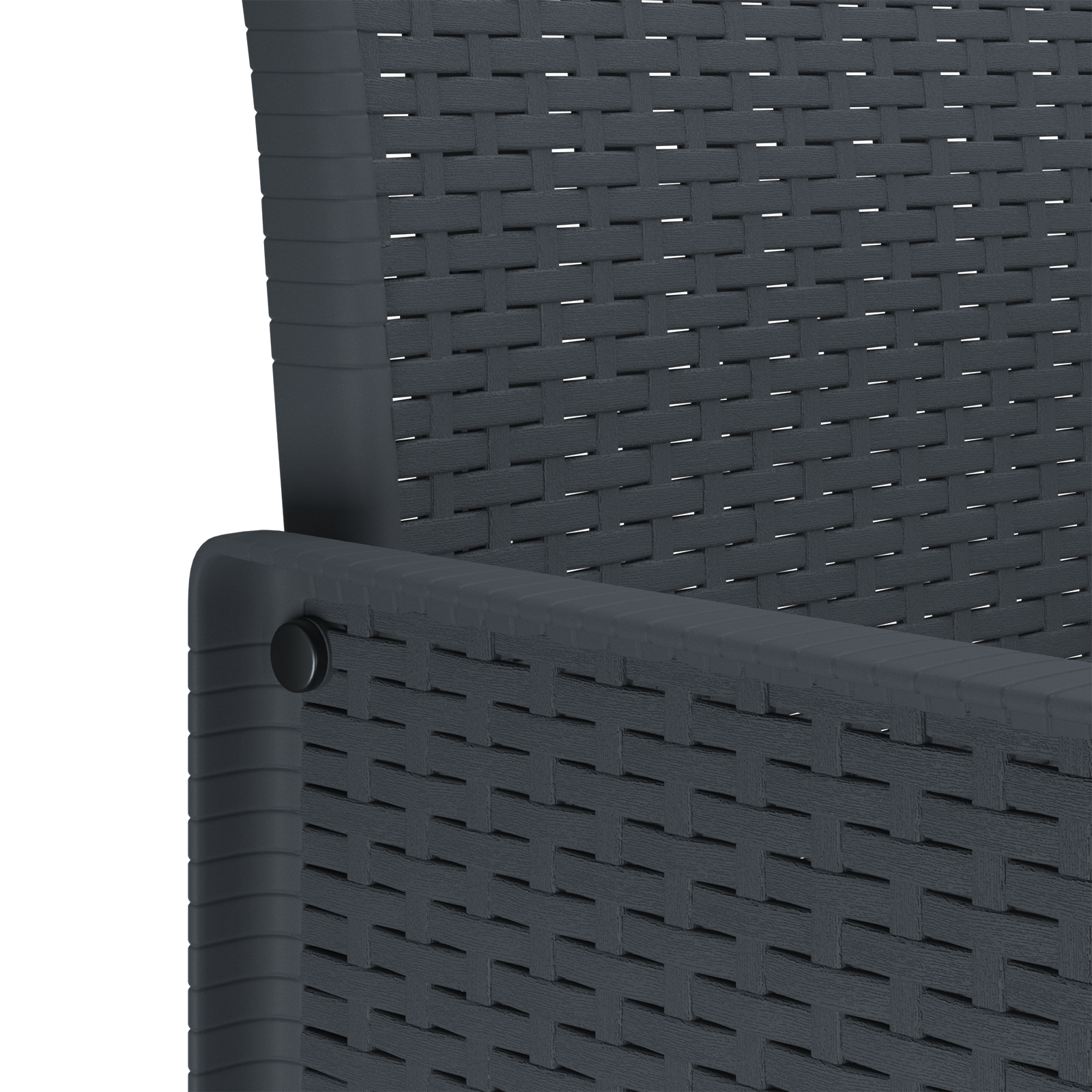 Set da Pranzo da Giardino  17 Pezzi Antracite Poly Rattan