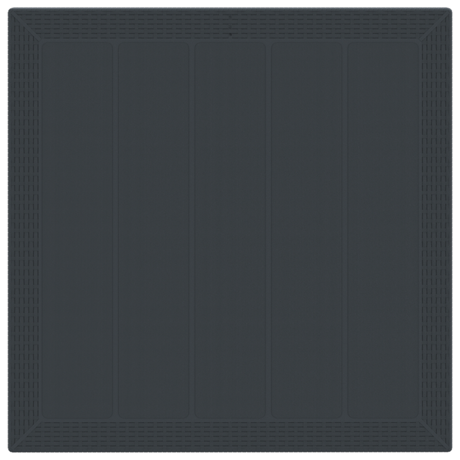 Set pranzo giardino 3 pezzi con cuscini in rattan polipropilene antracite