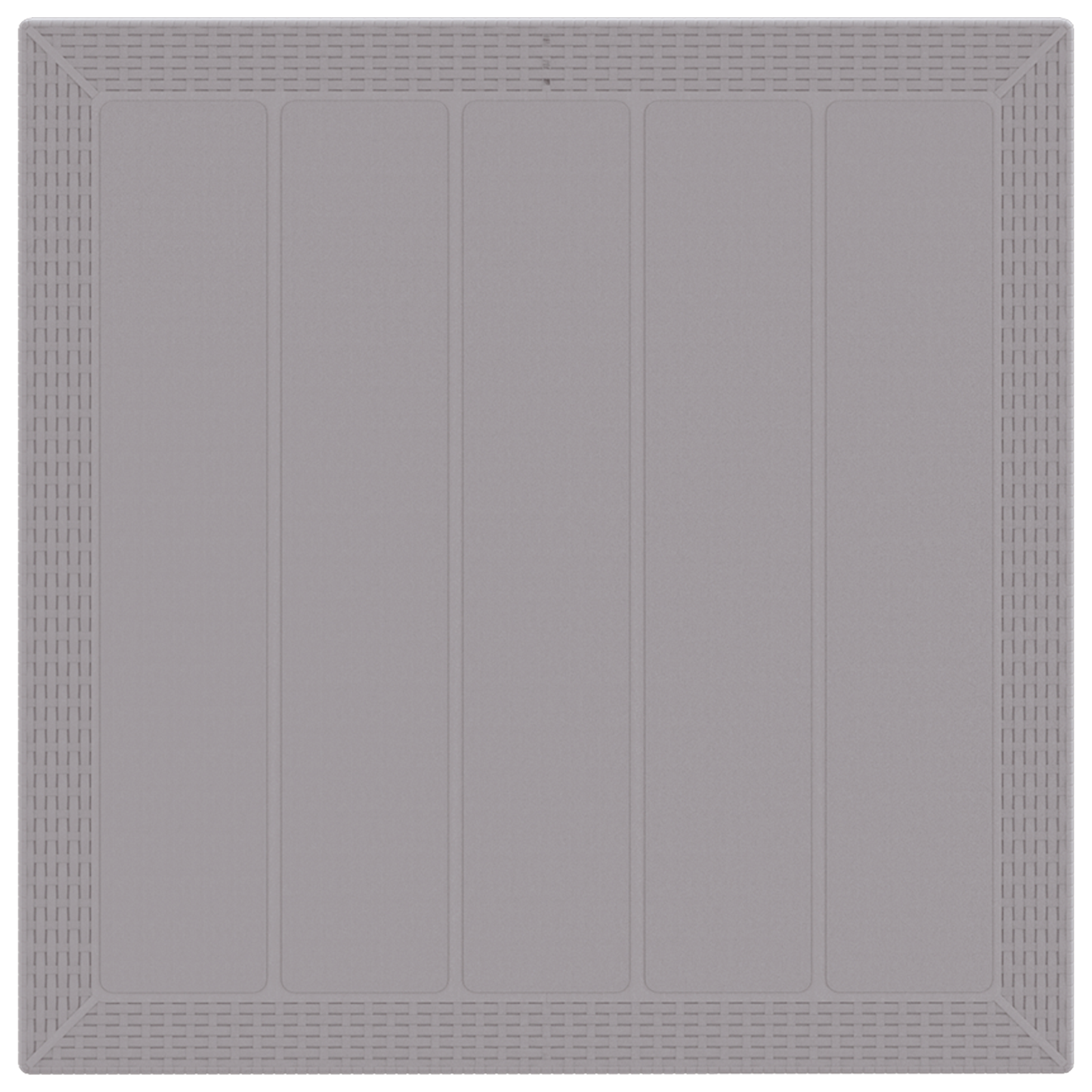 Set pranzo giardino con cuscini grigio chiaro in polyrattan