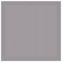 Set pranzo giardino 3 pezzi con cuscini grigio chiaro in polirattan