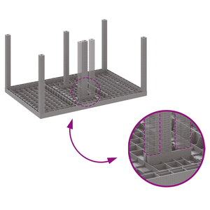 Set da Pranzo per Giardino 5 Pezzi con Cuscini Grigio Chiaro Poly Rattan