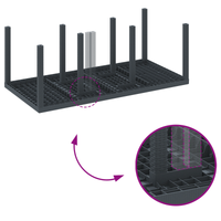Set da Pranzo da Giardino 7 Pezzi Antracite Polirattan