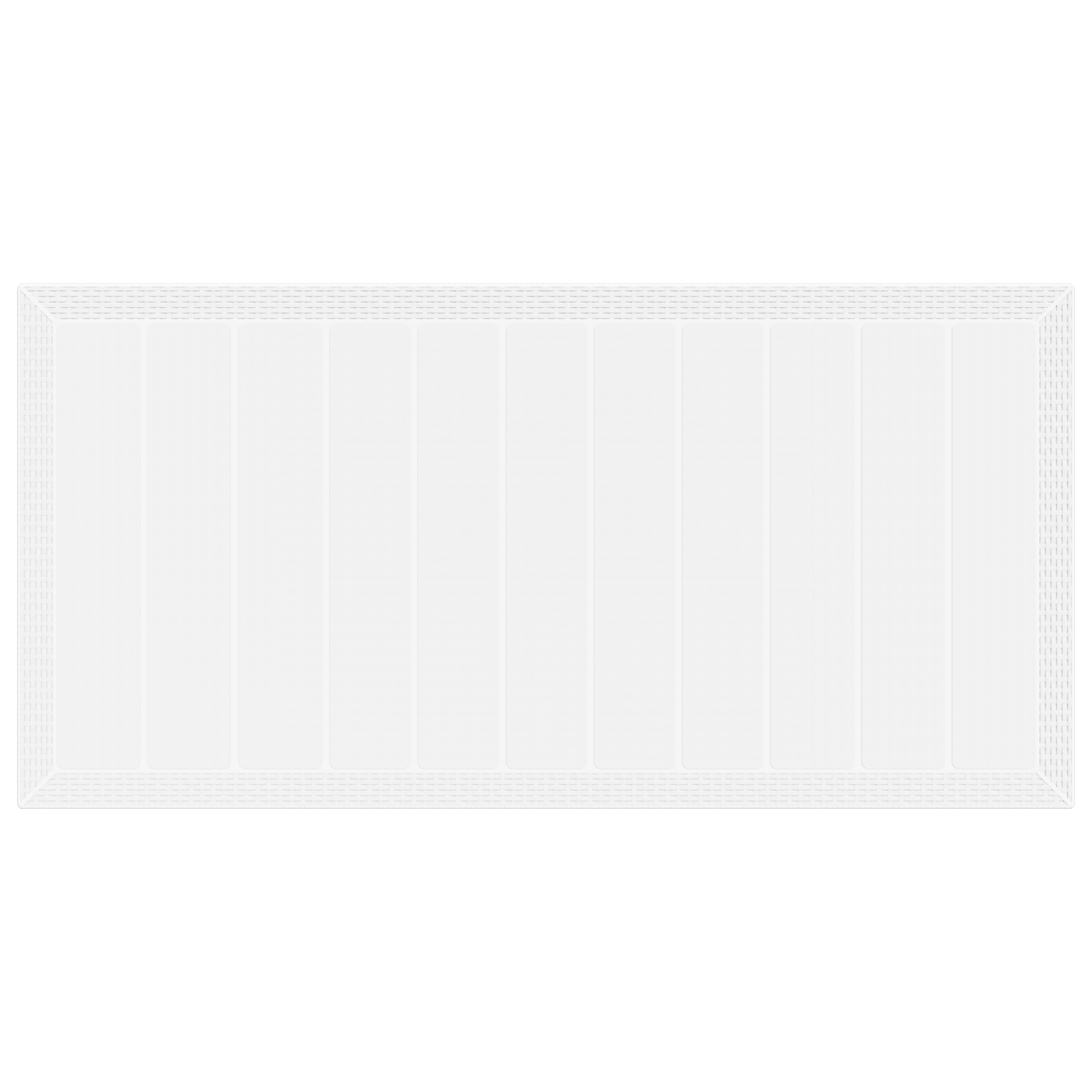 Set da Pranzo per Giardino da 7 Pezzi con Cuscini Bianco Polyrattan