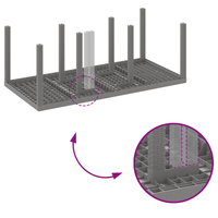 Set da Pranzo da Giardino 7 Pezzi con Cuscini Grigio Chiaro in Rattan Sintetico