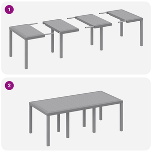 Set da pranzo da giardino 7 pezzi con cuscini grigio chiaro in polyrattan
