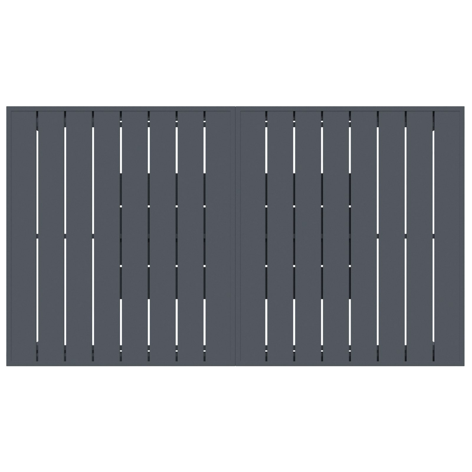 Set da Pranzo da Giardino  7 Pezzi Acciaio Antracite