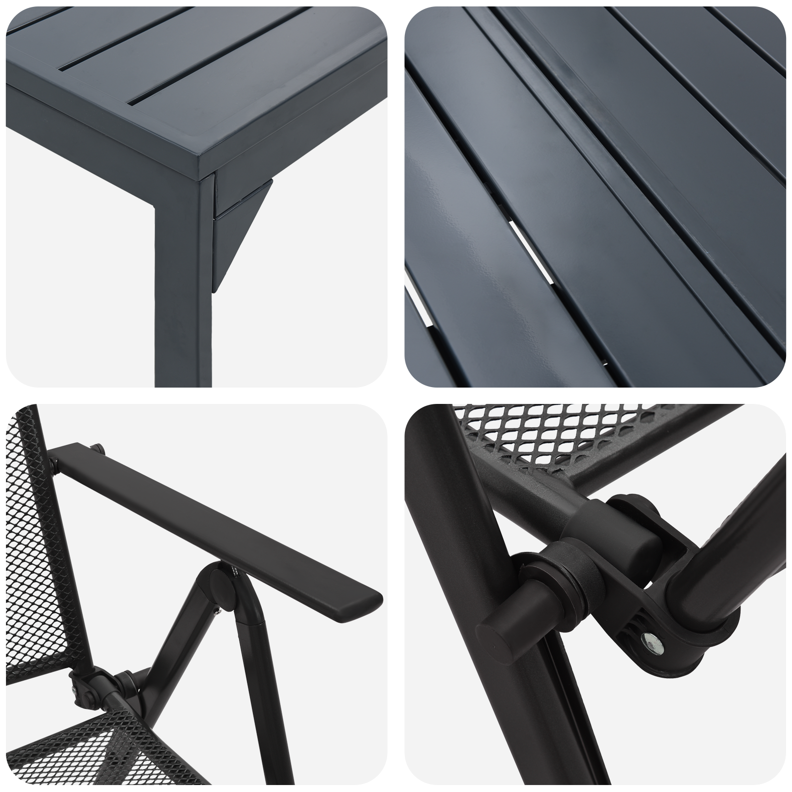 Set di mobili da corridoio  9 pezzi in acciaio antracite