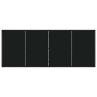 Set di 5 Nero Rattan PE, Acciaio verniciato a polvere