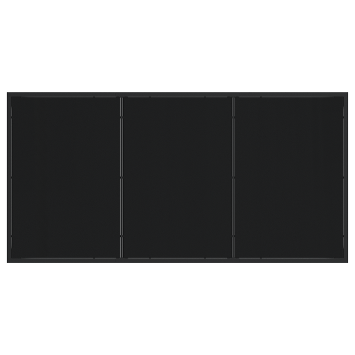 Set di Mobili da Pranzo da Giardino in Polyrattan Nero