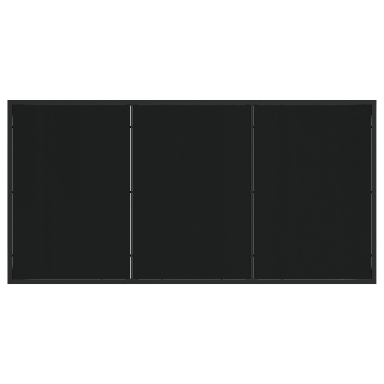 Set da pranzo da giardino 7 pezzi Nero Rattan in PVC