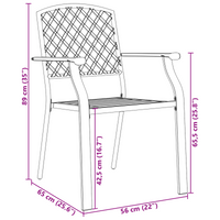 Set da Pranzo per Giardino in Acciaio Antracite