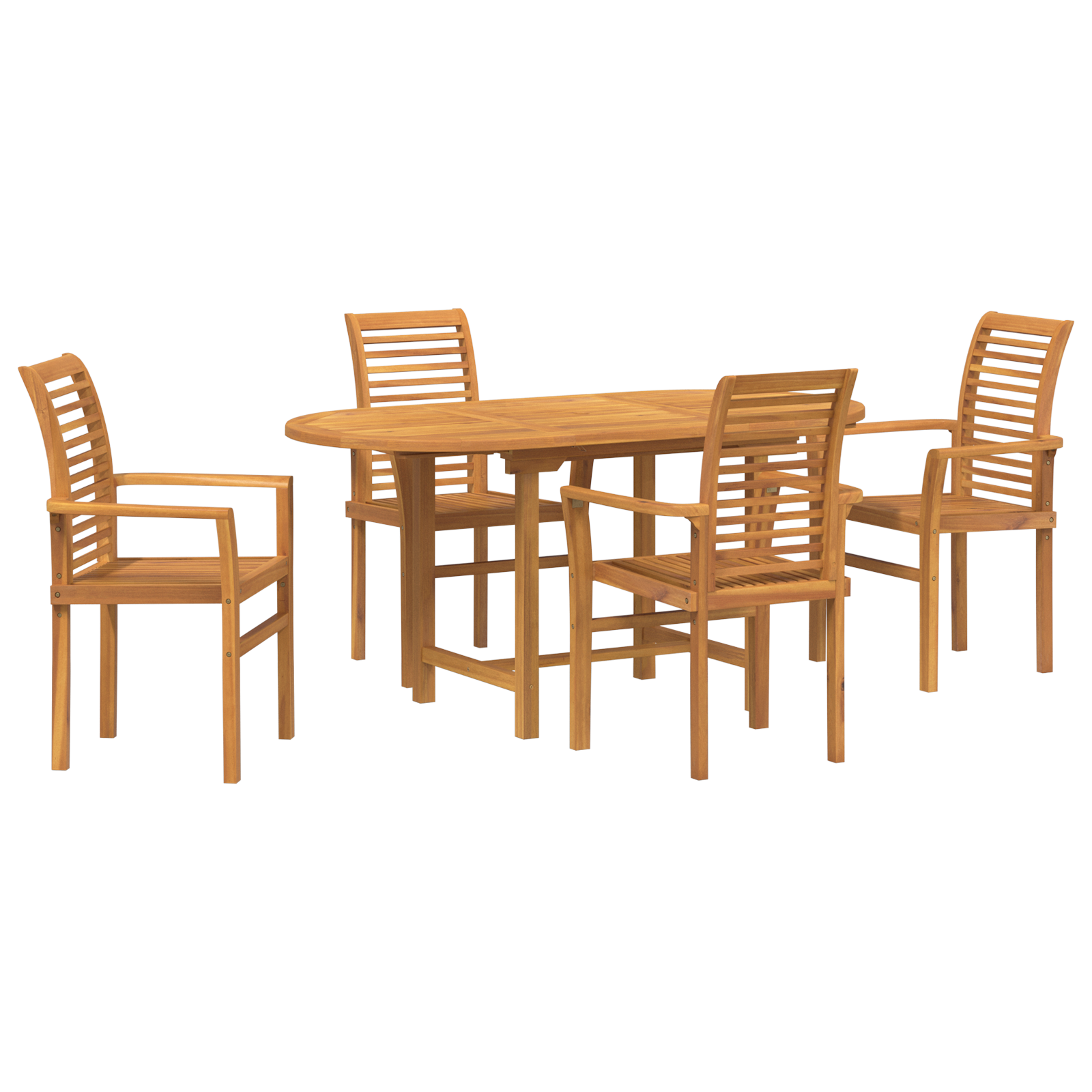 Set pranzo giardino  5 pezzi in legno massello di teak