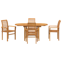 Set pranzo giardino  5 pezzi in legno massello di teak