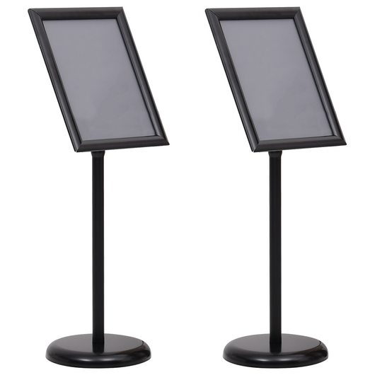 A3 Pedestal Poster Stands 2 pcs Alluminio Nero