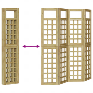 Schermo per Privacy Esterno  4 pannelli in legno di pino
