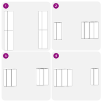 Set di mobili TV 4 pezzi  Rovere nero 30.5x30x90 cm Legno ingegnerizzato