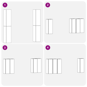 Set di mobili TV 4 pezzi  Rovere nero 30.5x30x90 cm Legno ingegnerizzato