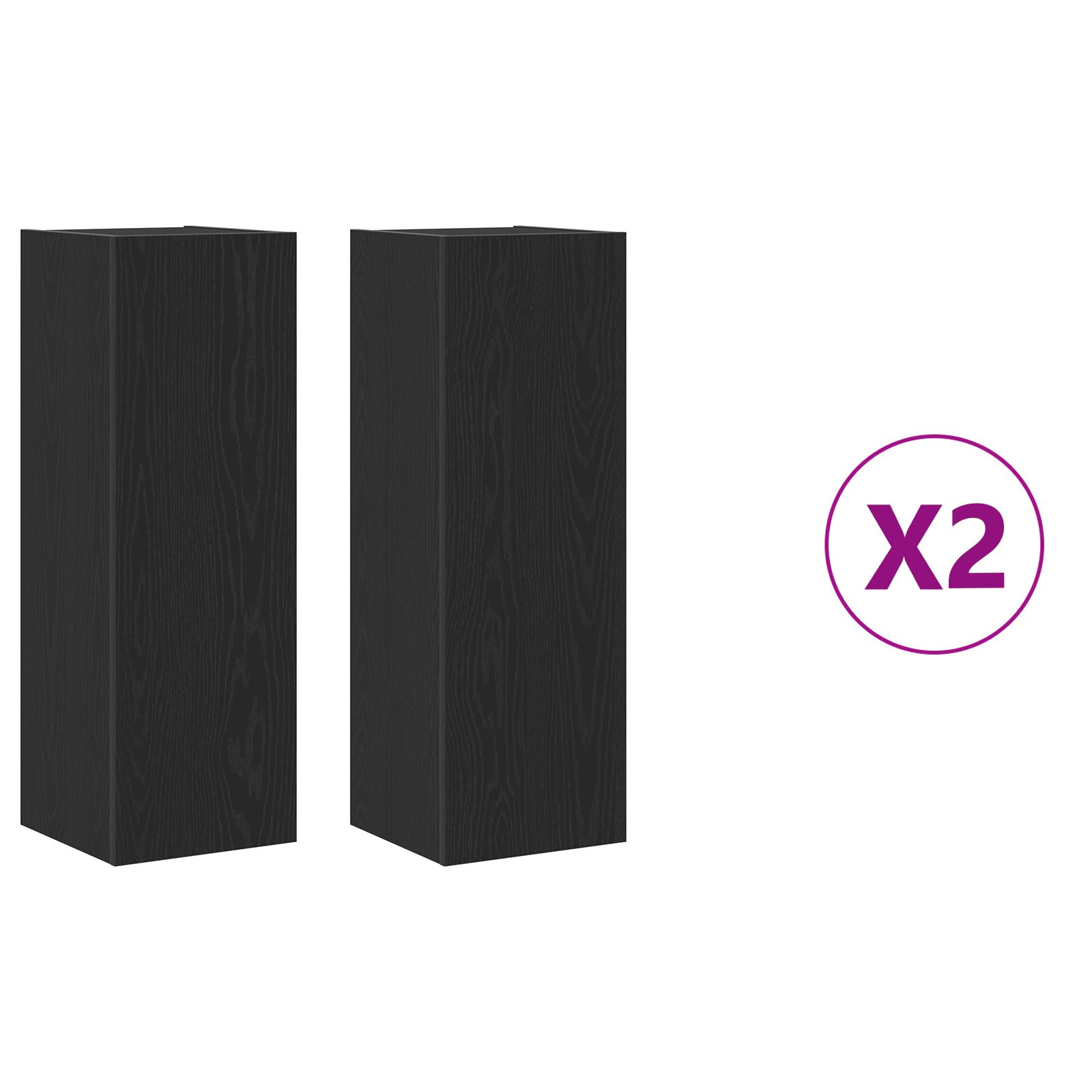 Set di mobili TV 4 pezzi  Rovere nero 30.5x30x90 cm Legno ingegnerizzato