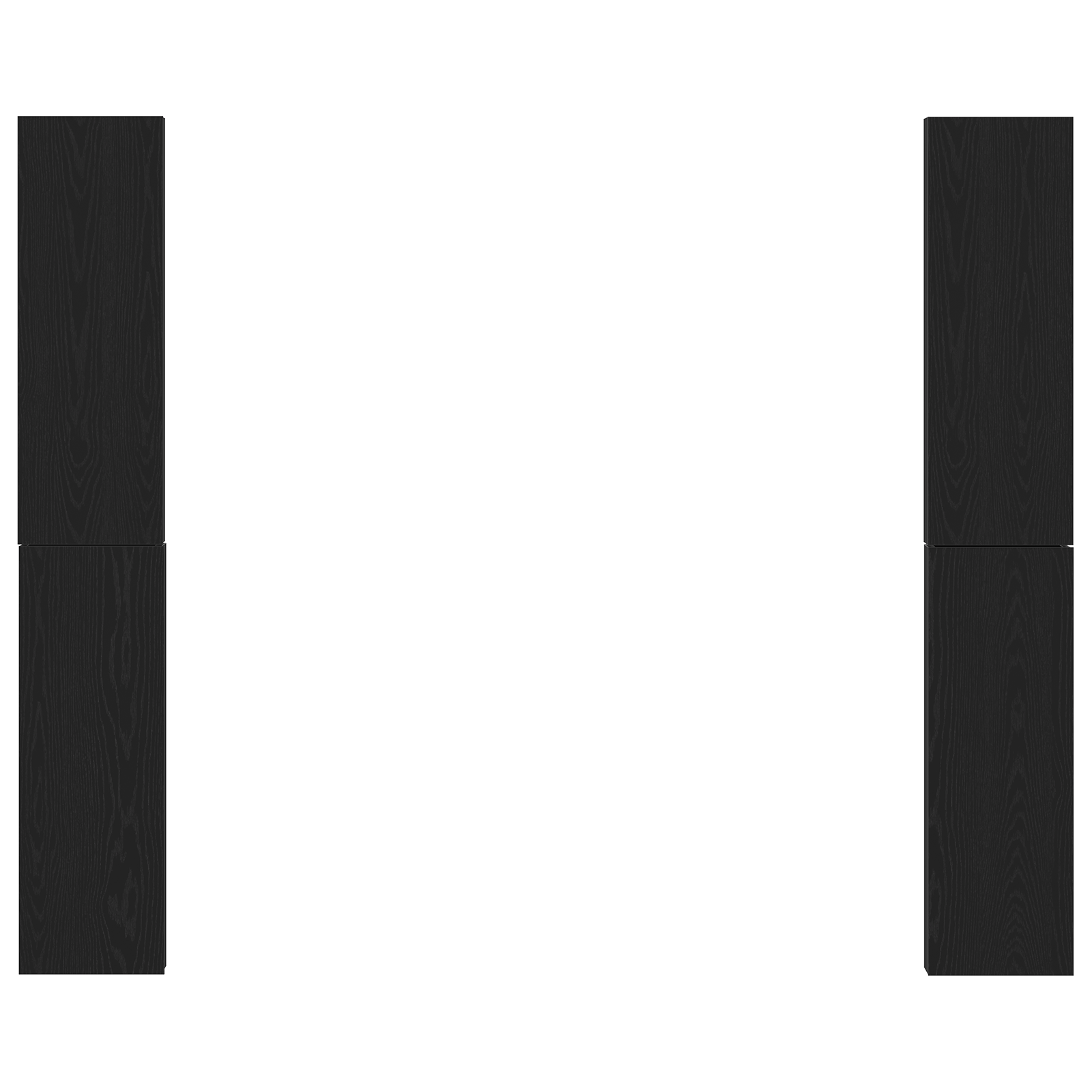 Set di mobili TV 4 pezzi  Rovere nero 30.5x30x90 cm Legno ingegnerizzato