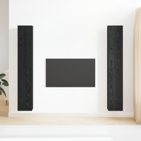 Set di mobili TV 4 pezzi  Rovere nero 30.5x30x90 cm Legno ingegnerizzato