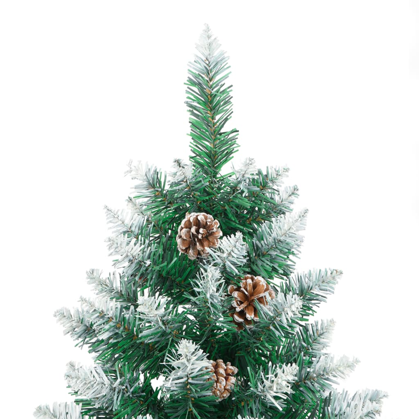 Albero di Natale snodato con 300 LED Verde 210 cm PVC