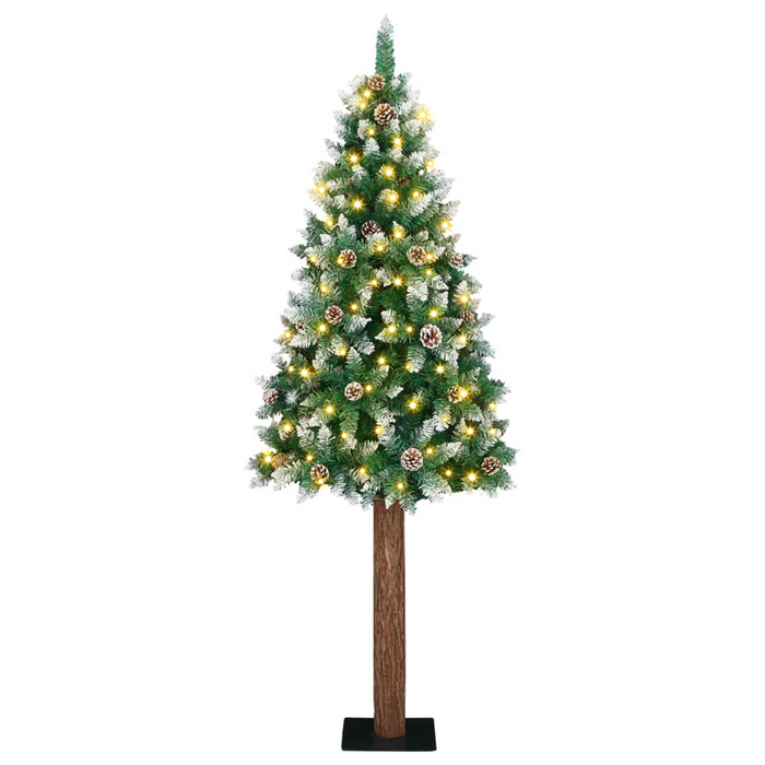Albero di Natale snodato con 300 LED Verde 210 cm PVC