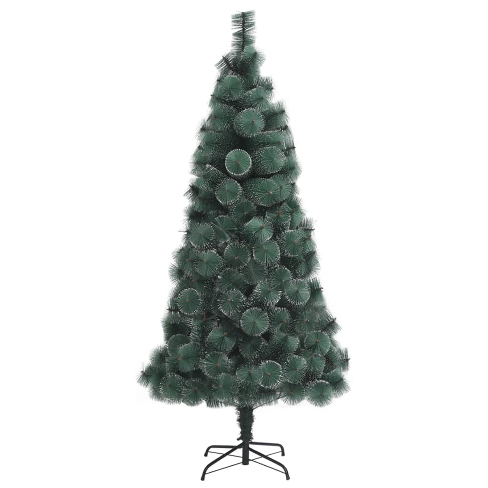 Albero di Natale Finto LED & Set di Palline Verde 150 cm PET