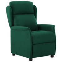 Poltrona Recliner Verde Scuro in Tessuto