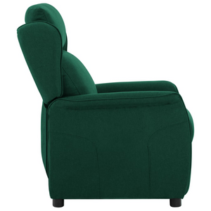 Poltrona Recliner Verde Scuro in Tessuto