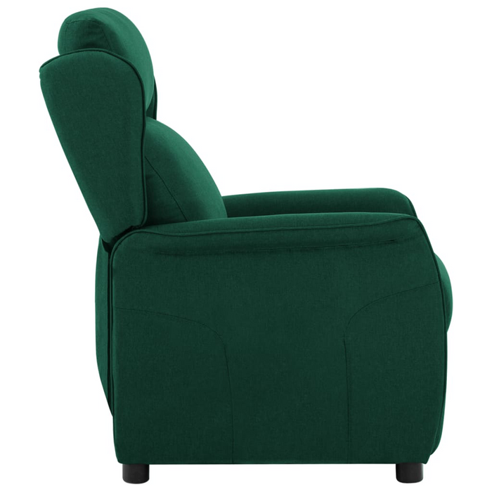 Poltrona Recliner Verde Scuro in Tessuto