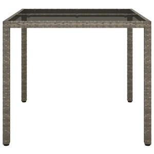 Tavolo da Pranzo da Giardino Grigio 90x90x75 cm Polyrattan