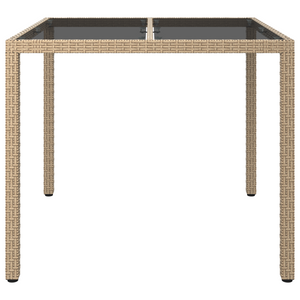 Tavolo da Pranzo da Giardino Beige 90x90x75 cm Polyrattan