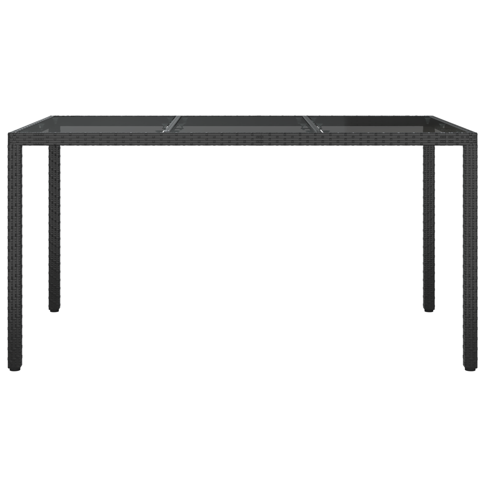 Tavolo da Pranzo da Giardino Nero 150x90x75 cm Polyrattan