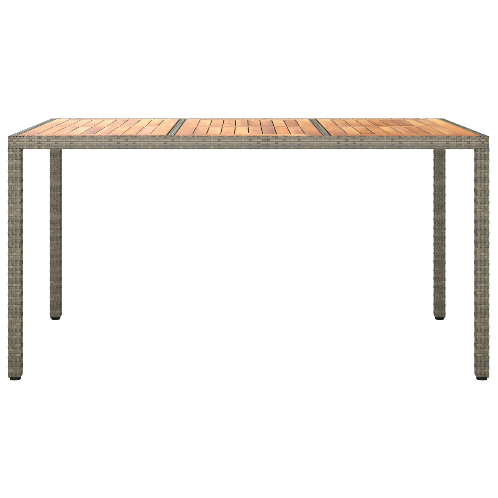 Tavolo da Pranzo da Giardino Grigio 150x90x75 cm Polyrattan