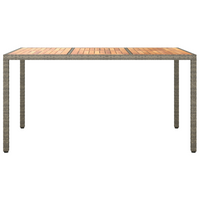 Tavolo da Pranzo da Giardino Grigio 150x90x75 cm Polyrattan