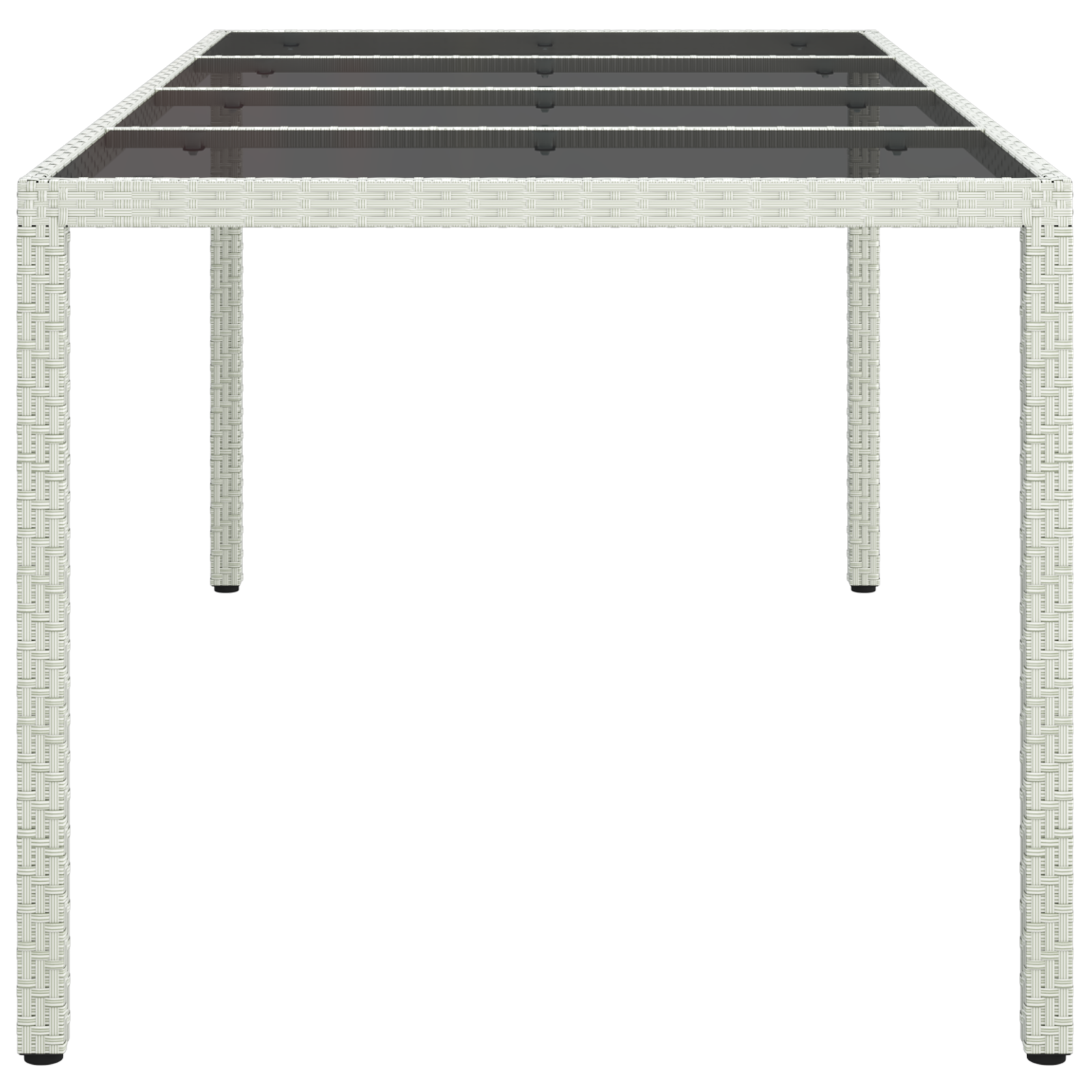 Tavolo da Pranzo da Giardino Bianco 190x90x75 cm Polyrattan