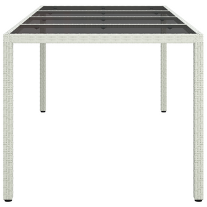 Tavolo da Pranzo da Giardino Bianco 190x90x75 cm Polyrattan