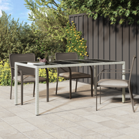 Tavolo da Pranzo da Giardino Bianco 190x90x75 cm Polyrattan