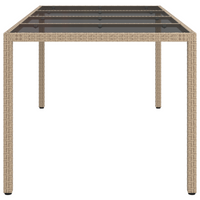 Tavolo da Pranzo da Giardino Beige 190x90x75 cm Polyrattan