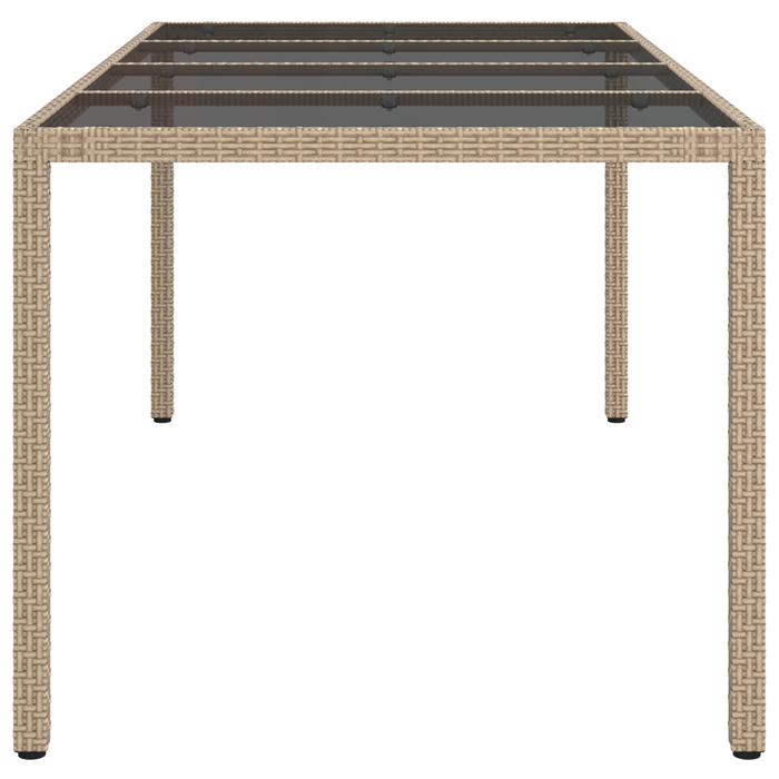 Tavolo da Pranzo da Giardino Beige 190x90x75 cm Polyrattan