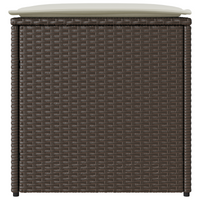 Cassetta di Stoccaggio da Esterno Marrone e Panna Rattan Medio